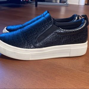 Snakeskin slip on sneaker